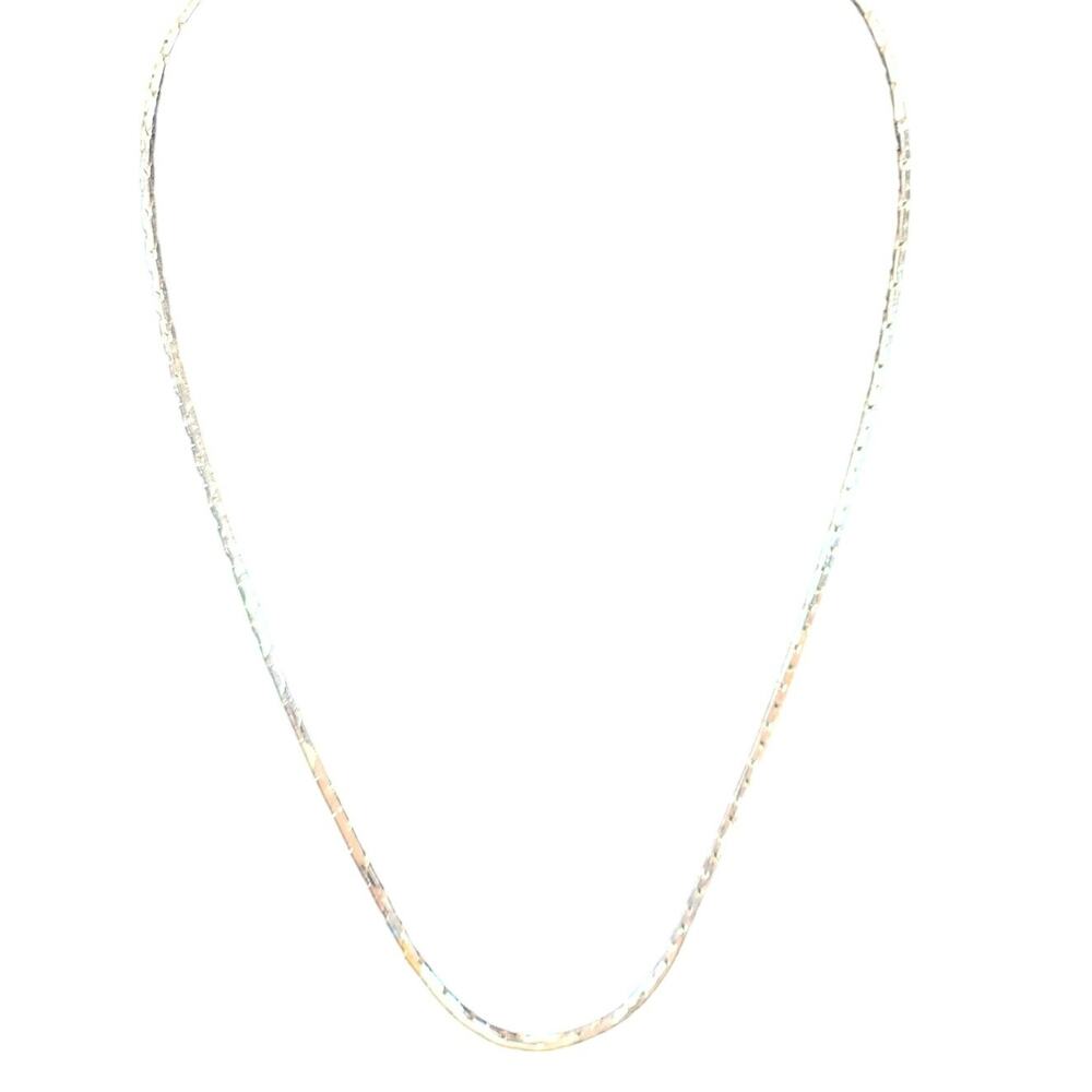 Vintage Napier Silver Tone Box Chain Necklace 14"